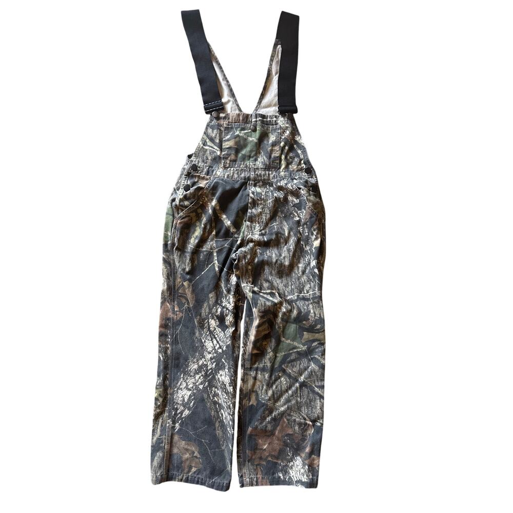 Vintage FieldStaff by Mossy Oak Youth Medium Tree Camo Bib Overalls